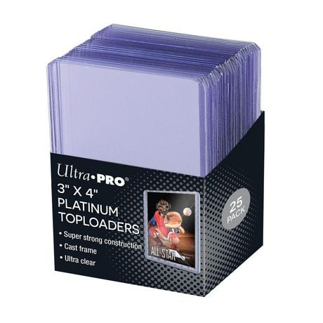 Ultra PRO 3" x 4" Ultra Clear Platinum Toploaders (25ct)