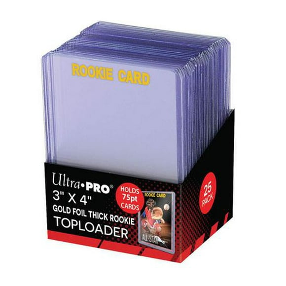 Ultra PRO 3" x 4" Rookie Gold Thick 75PT Toploaders (25ct)