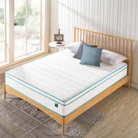 Zinus 10 Inch Green Tea Memory Foam Hybrid Spring Mattress / Euro Top ...