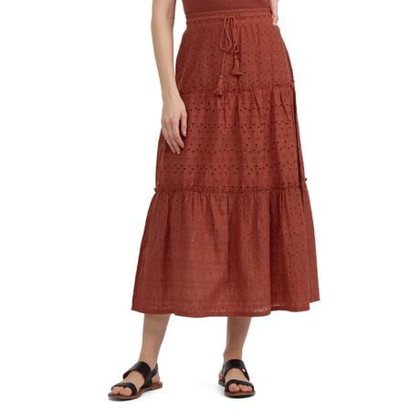 Mexx Women’s Eyelet Skirt with Elastic Waist, Sizes: xs-xl