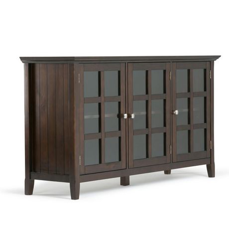 Normandy Solid Wood 62 Inch Wide Rustic Wide Storage Cabinet In Brunette Brown Walmart Canada