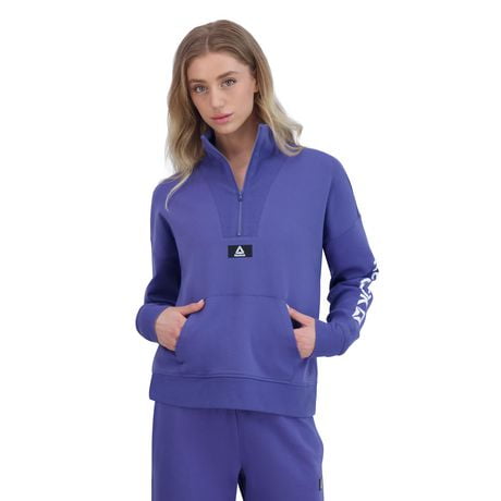 Reebok Women's Reset Half Zip Pullover Sweatshirt
