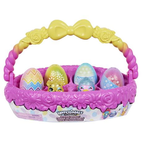 Hatchimals CollEGGtibles, Spring Basket with 5 Hatchimals and 3 Pets for Kids 5 and up