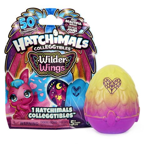 Hatchimals CollEGGtibles, Coffret de 1 Wilder Wings avec des ailes à combiner (plusieurs modèles disponibles) Wilder Wings 1-Pack avec ailes Mix and Match