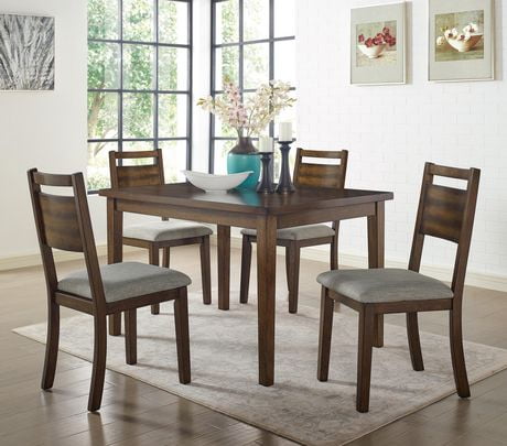 Topline Home Furnishings Dark Brown 5pc Dinette Set | Walmart Canada