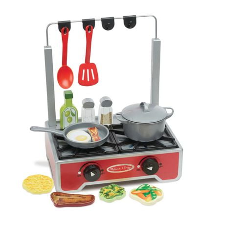 Melissa & Doug 19-Piece Deluxe Wooden Cooktop Set