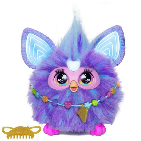 Furby Purple Interactive Plush Toy - English Version, Ages 6 and up