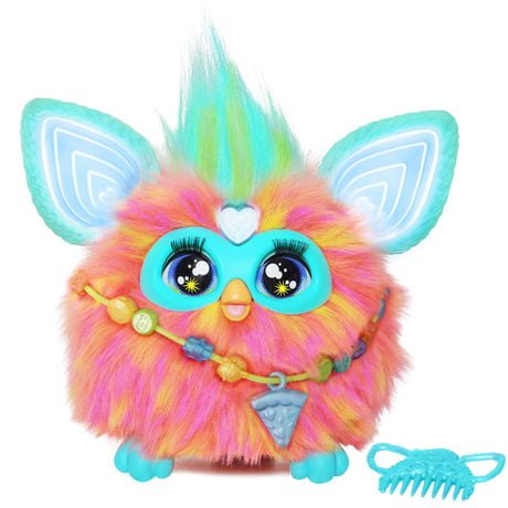 Furby Coral Interactive Plush Toy - English Version, Ages 6 and up
