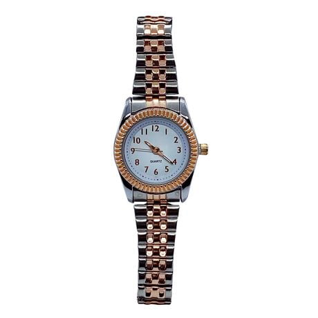 George Ladies Two Tone Silver with Rose Gold Expansion Watch