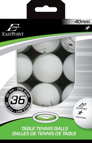 36 PC for sale online Rec-tek 40mm 1 Star White Table Tennis Balls 