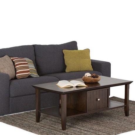 coffee rectangle normandy brunette rustic solid wide inch brown wood table