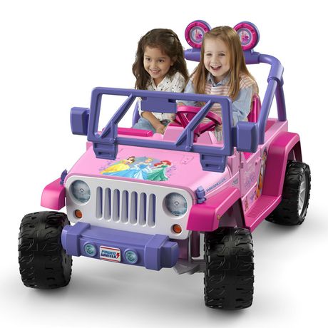  Power Wheels Jeep Wrangler 2V Ride On Vehículo, Disney Princess