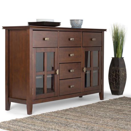 sideboard buffet wide wood credenza inch stratford contemporary solid wyndenhall holden brooklyn max brown russet acacia irondale furniture buffets sideboards