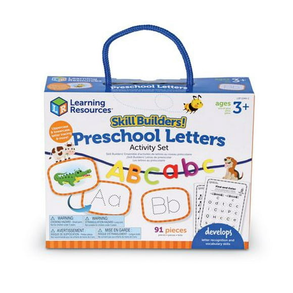 Learning Resources Skill Builders! Preschool Letters - 91 Pieces, Ages 3+ Toddler Learning Activities, Preschool Learning Materials, Homeschool Preschool Supplies, Alphabet Learning for Preschool, Learning Resources Skill Builders