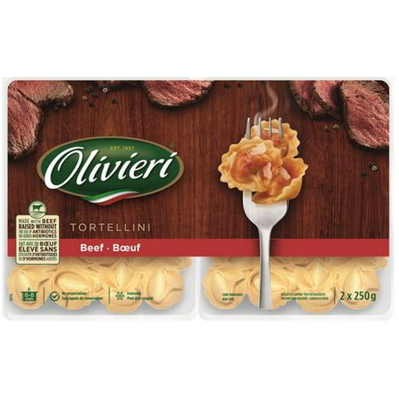 Olivieri Beef Tortellini, Fresh Pasta, 2 x 250 g