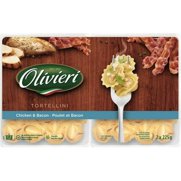 Olivieri Chicken & Bacon Fresh Tortellini, Fresh Pasta, 2 x 225 g