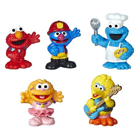 Sesame Street Neighborhood Friends Includes 5 Figures, 3-inches ...