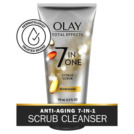 Olay Total Effects Refreshing Citrus Scrub Face Cleanser, 150 mL