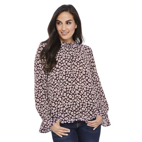 George Women's Ruffle Neck Blouse | Walmart Canada