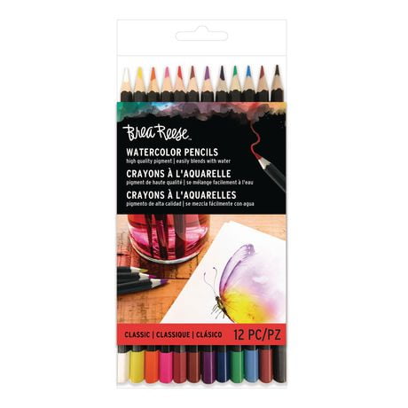 Momenta Inc Brea Reese Watercolor Pencils:12pc Set - Primary, 12 pc