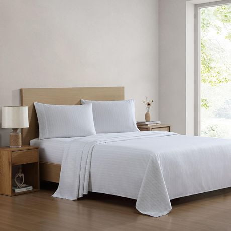 SOCIAL STANDARD by sanctuary 4 Piece Sheet Set, Recycled Microfiber, Wrinkle Resistant, Eco Friendly and Easy Care