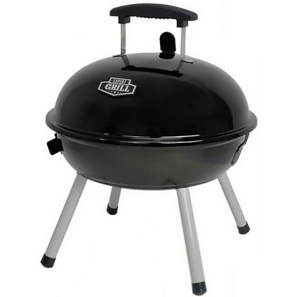 Le barbecue au charbon de bois portatif 14.5" de Expert Grill, Noir, CBT1903W-C 138 sq.In. cuisson totale