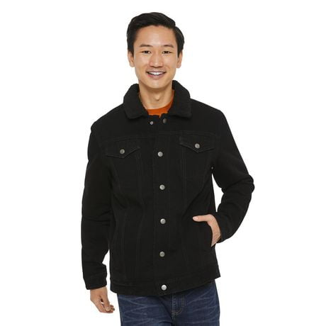 black denim trucker jacket