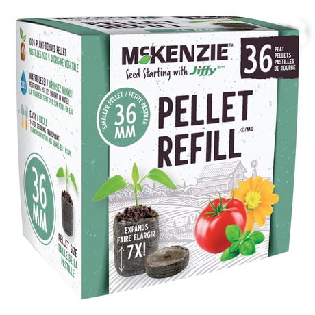 McKenzie w Jiffy 36 Peat Refill 36mm, McKenzie 36 Peat Refill 36mm