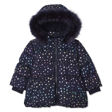 George Baby Girls' Hooded Puffer Jacket - Walmart.ca