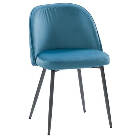 CorLiving Ayla Velvet Upholstered Side Chair