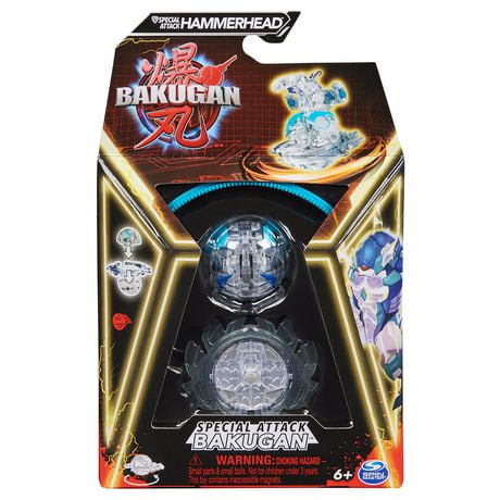 Bakugan, Special Attack Hammerhead, Spinning Collectible, Customizable Action Figure and Trading Cards, Kids Toys for Boys and Girls 6 and up