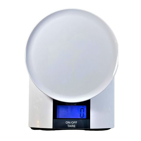 AccuChef Digital Kitchen Scale, White, Plastic, Model 2325, 6.6lb (3 kg) Capacity