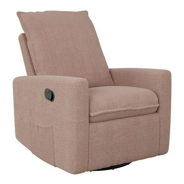 Caillie Soft Boucle Fabric Glider Recliner Chair