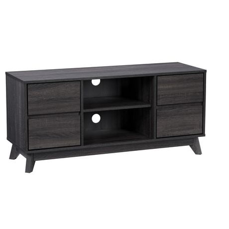 CorLiving Hollywood Tall Dark Gray Engineered Wood TV Stand For TVs Up ...