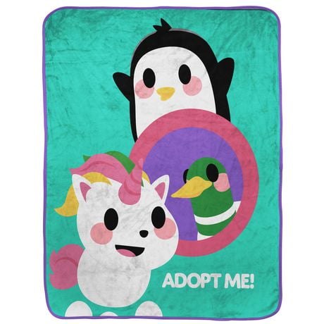 Adopt Me! Peekaboo Kids' Silk Touch Fleece Throw, 100% Polyester