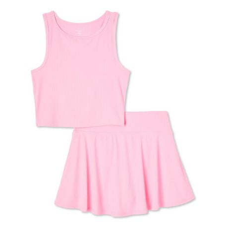 Athletic Works Girls' Skort 2-Piece Set, Sizes XS-XL