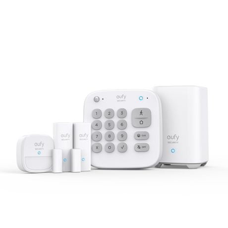 eufy security Système de sécurité domestique 5 pièces comprenant : clavier, détecteur de mouvement, 2 capteurs d'entrée et un système d'alarme