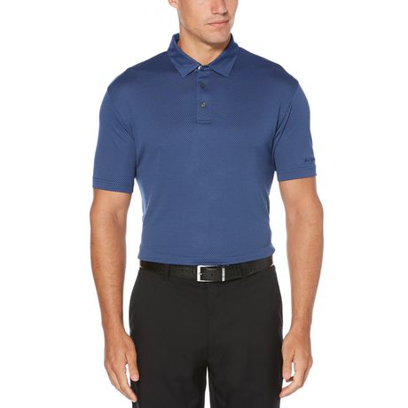Ben Hogan Performance Men's Mini Geo Jacquard Short Sleeve Polo Shirt ...