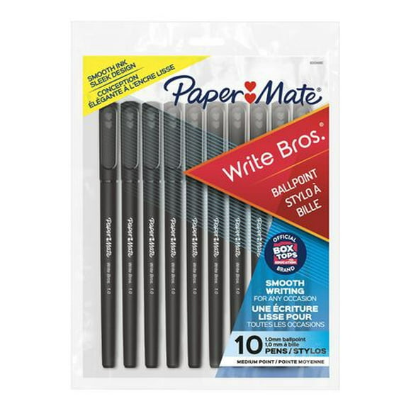 Stylos Paper Mate Write Bros., Paq. de 10 Stylo à bille