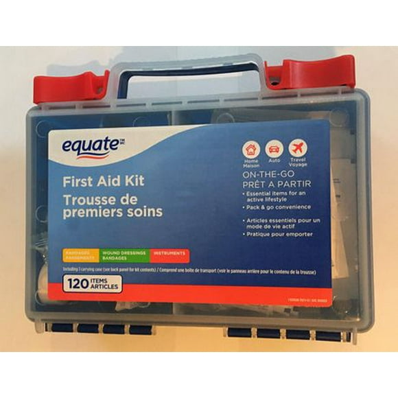 Equate First Aid Kit, On-The-Go120 items