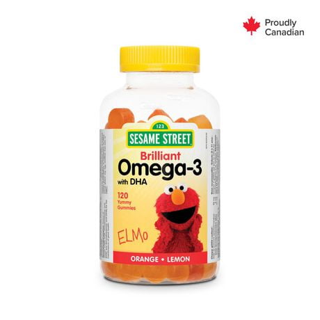 Sesame Street Brilliant Omega-3 with DHA, 120 Gummies