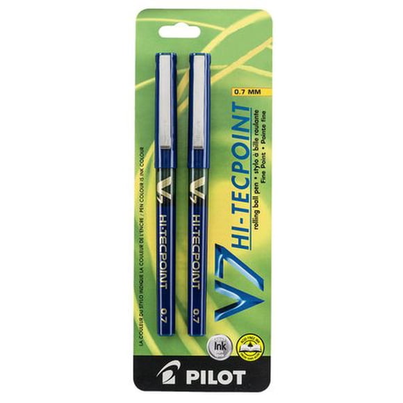 Pilot BX-V7 Hi-Tecpoint - Lot De 6 Stylos Roller Pointe Fine 0,7 Mm (Trait 0,5 Mm) Encre Noire Fluide