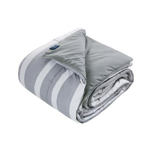 Chaps Solid Silky Soft Flannel Fleece Regular Blanket Grey Double/Queen, Cozy Grey D/Q Regular Blanket