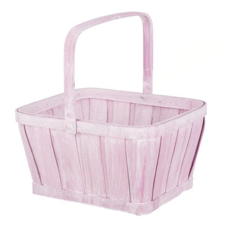 Easter Woodchip Pink Basket