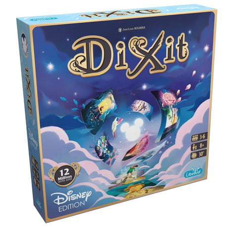 Dixit - Édition Disney - Version anglaise - Un jeu de LIBELLUD - 3 à 6 joueurs - 30-45 minutes - Un jeu pour la famille - Enfants et adultes - 8 ans et Plus