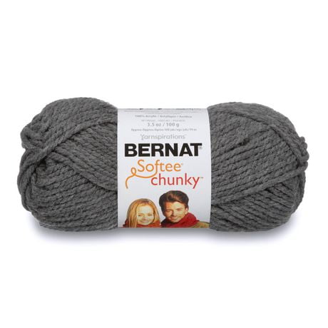 Bernat® Softee® Chunky™ Yarn, Acrylic #6 Super Bulky, 3.5oz/100g, 108 Yards, Acrylic #6 Super Bulky Yarn