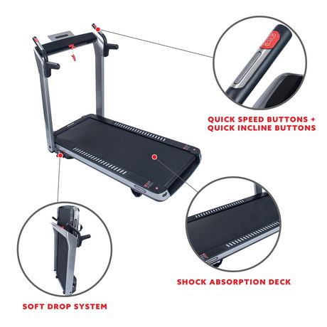 asuna spaceflex motorized running treadmill with auto incline 7750