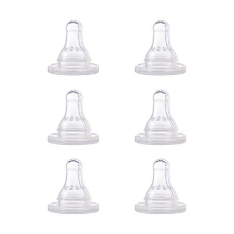 First Essentials by NUK™ Fast Flow Replacement Bottle Nipples, 6 Pack, 6 Pack, Fast Flow, 6+ Months