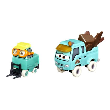 Disney and Pixar Cars 3 2-Pack Noriyuki & Goggle PIitty, 1:55 scale Die-Cast Fan Favorite Character Vehicles