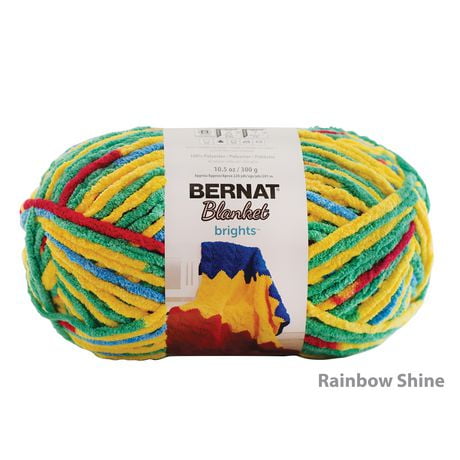 BERNAT BLANKET BRIGHTS YARN (300G/10.5 OZ), RAINBOW SHINE VARG ...